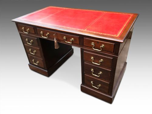A QUALITY EDWARDIAN WRITING DESK C1900 - ADDITIONAL PHOTO 2