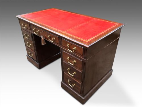 A QUALITY EDWARDIAN WRITING DESK C1900 - ADDITIONAL PHOTO 3
