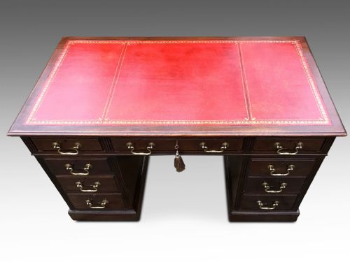 A QUALITY EDWARDIAN WRITING DESK C1900 - ADDITIONAL PHOTO 4
