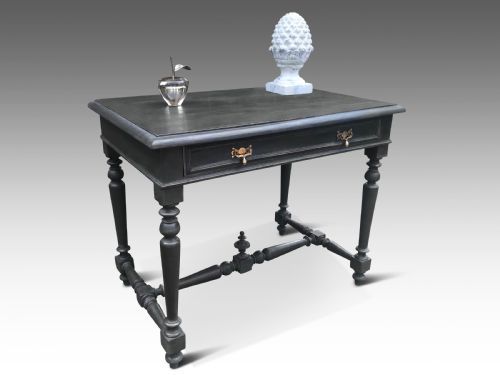 A 19THC PAINTED FRUITWOOD TABLE - ADDITIONAL PHOTO 2