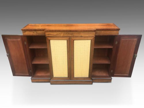 AN EXCEPTIONAL REGENCY ROSEWOOD SIDE CABINET - ADDITIONAL PHOTO 3
