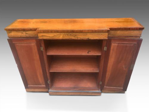AN EXCEPTIONAL REGENCY ROSEWOOD SIDE CABINET - ADDITIONAL PHOTO 4
