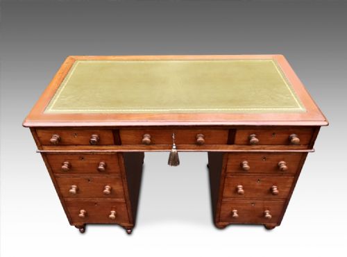 a handsome victorian campaign desk - CATEGORY: ANTIQUE DESKS - DATED VICTORIAN