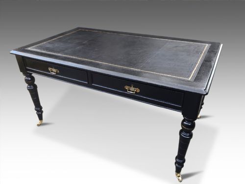 A STUNNING VICTORIAN EBONISED WRITING TABLE - ADDITIONAL PHOTO 1