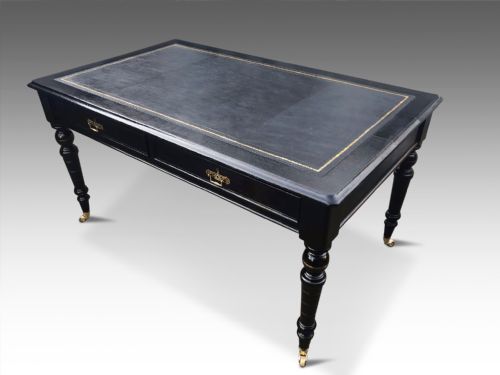 A STUNNING VICTORIAN EBONISED WRITING TABLE - ADDITIONAL PHOTO 2