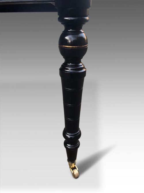 A STUNNING VICTORIAN EBONISED WRITING TABLE - ADDITIONAL PHOTO 3