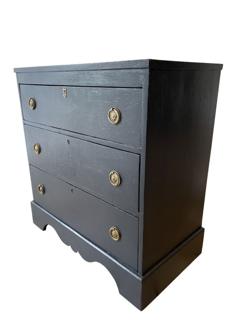 A GORGEOUS VICTORIAN PAINTED CHEST OF DRAWERS - ADDITIONAL PHOTO 2