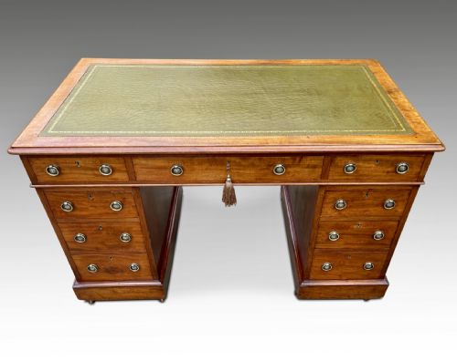 a stunning victorian pedestal desk - CATEGORY: ANTIQUE DESKS - DATED VICTORIAN