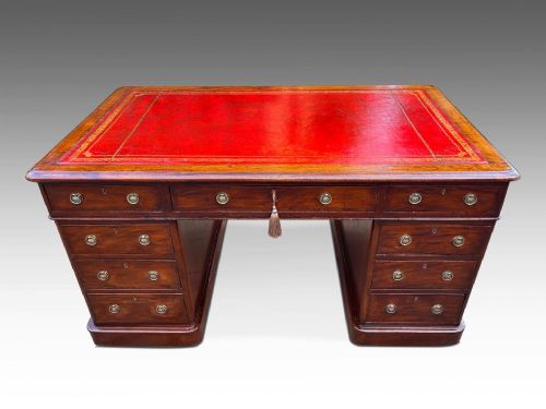 a magnificent victorian directors desk - CATEGORY: ANTIQUE DESKS - DATED VICTORIAN