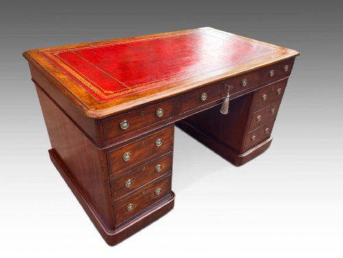 A MAGNIFICENT VICTORIAN DIRECTORS DESK - ADDITIONAL PHOTO 2