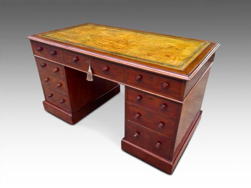 a large victorian writing desk - CATEGORY: ANTIQUE DESKS - DATED VICTORIAN