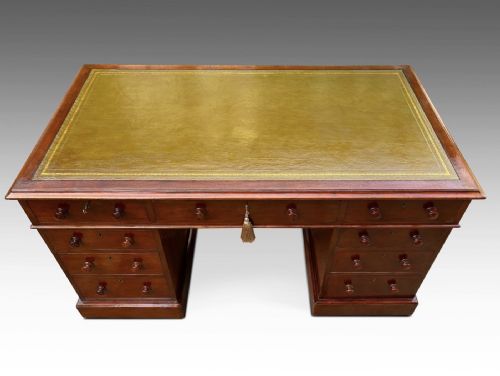 A SUPERB VICTORIAN WRITING DESK - ADDITIONAL PHOTO 1