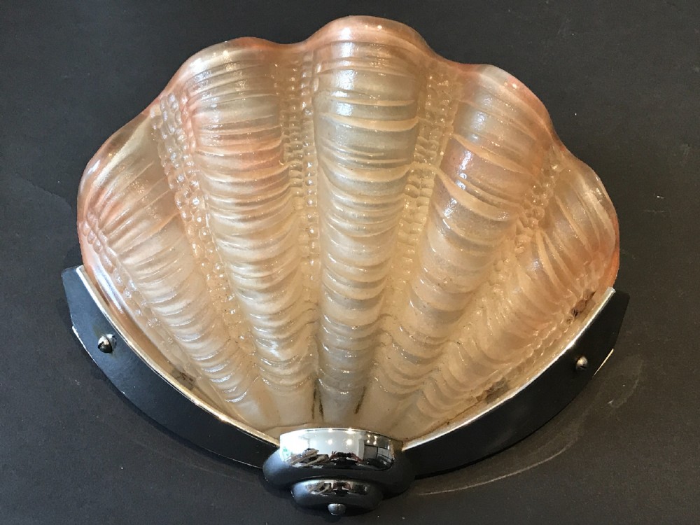 Five Art Deco Shell Wall lights View III