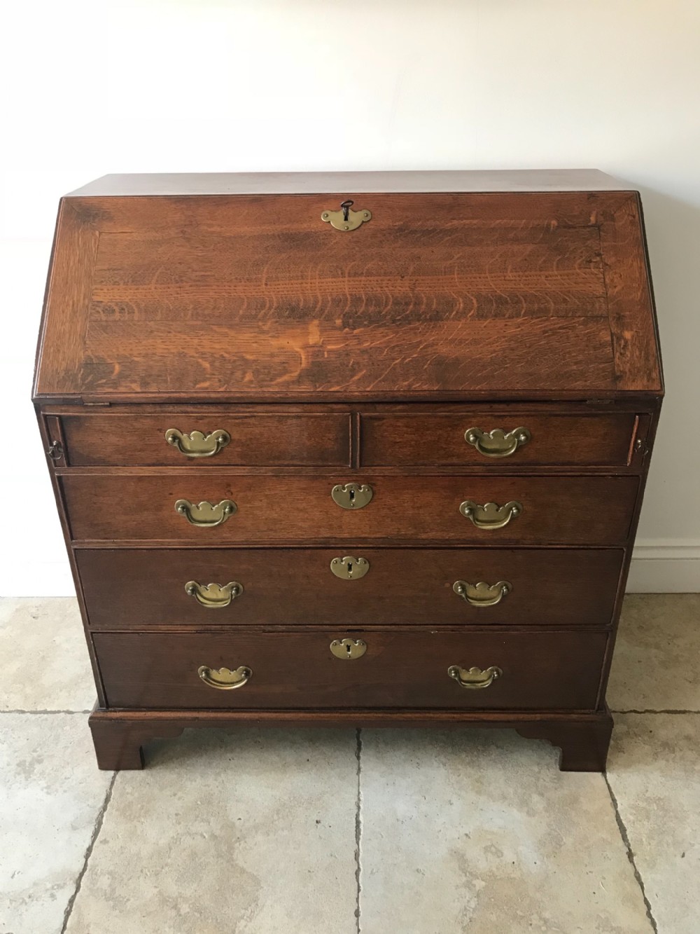 An Attractive 18th Century  Oak Bureau