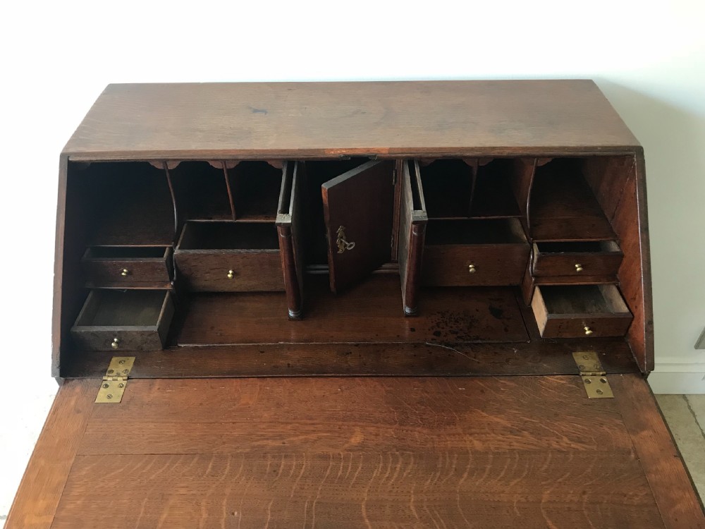 An Attractive 18th Century  Oak Bureau View V