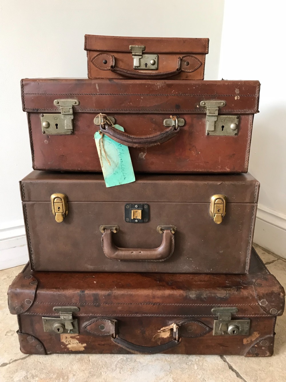 A Vintage set of travel luggage  View V