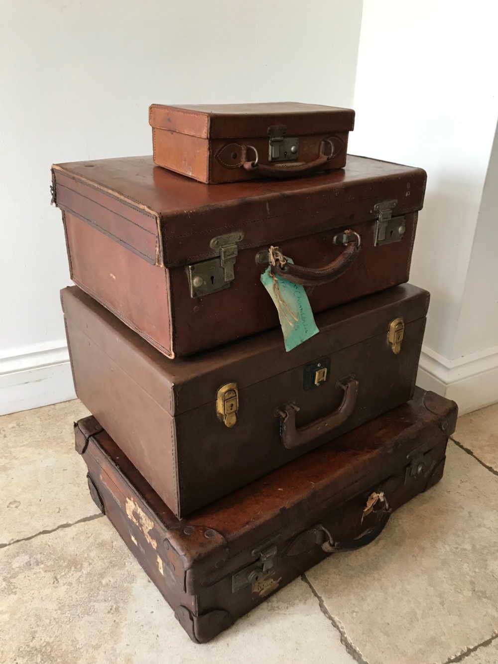 A Vintage set of travel luggage  View VI