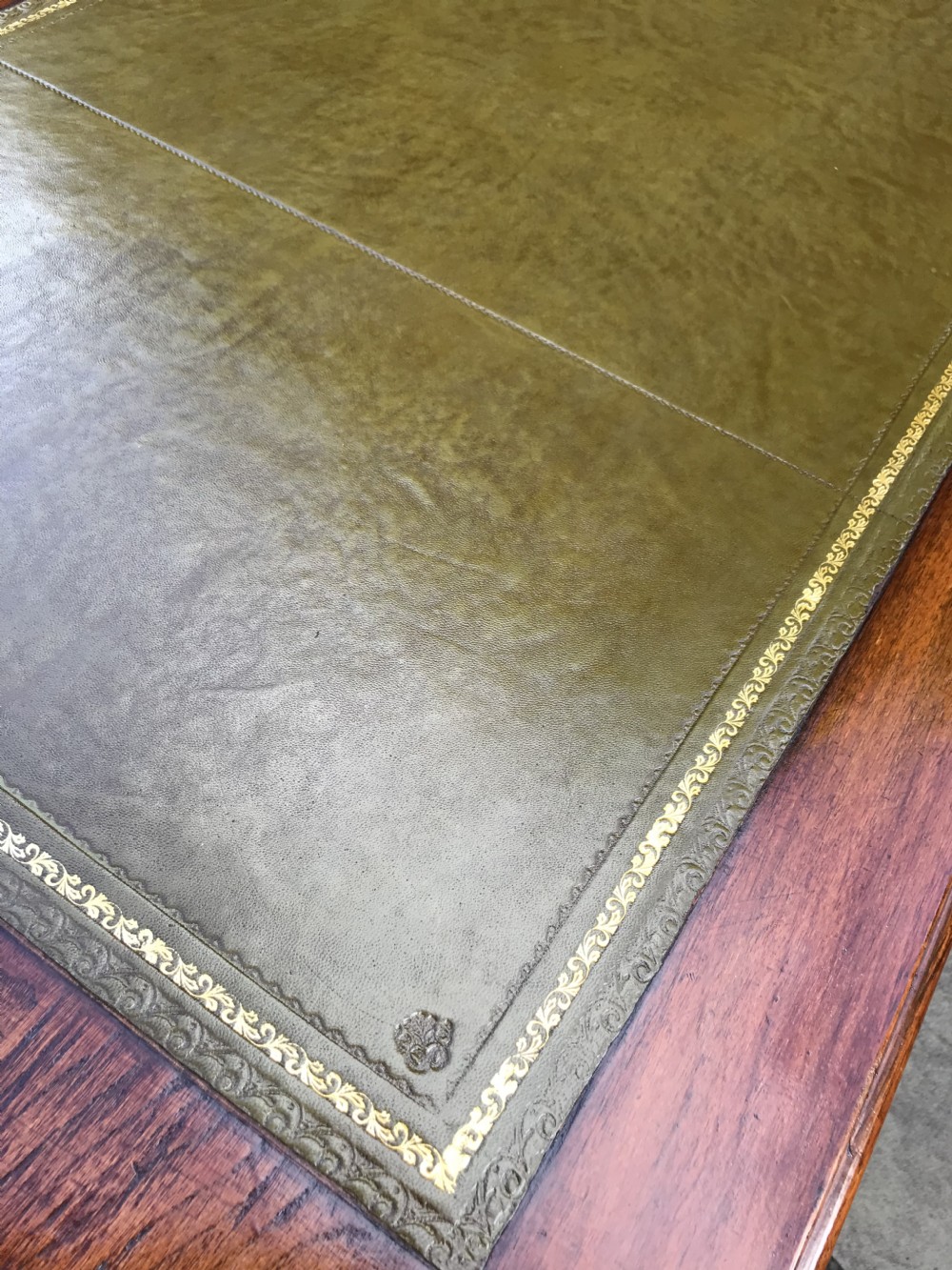 A Handsome Edwardian Pedestal Desk View VI