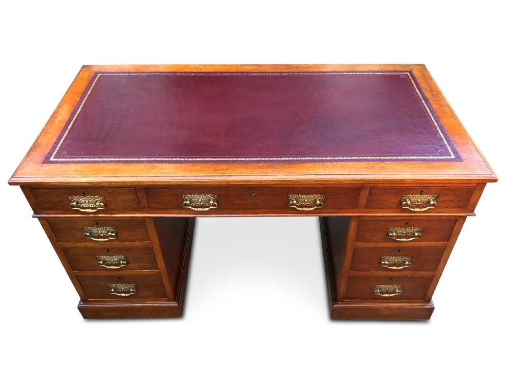An Attractive Larger Sized Edwardian Desk View VI