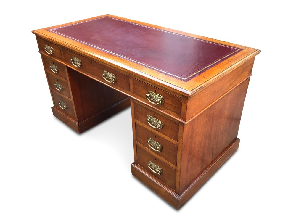 An Attractive Larger Sized Edwardian Desk View VII