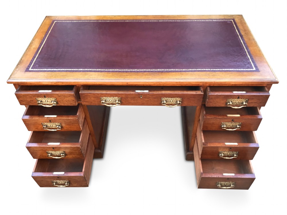 An Attractive Larger Sized Edwardian Desk View IV