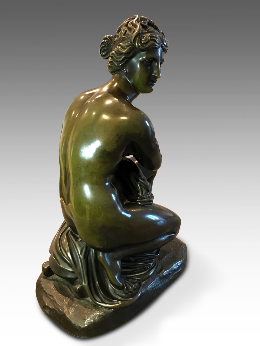 A Rare Victorian example of Kneeling Venus in Bronze. View II