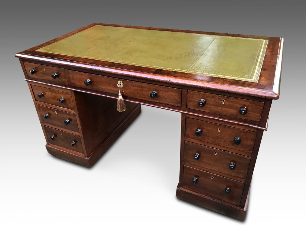 An Early 19th Century Victorian Pedestal Desk View V