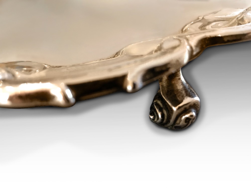 An Attractive Victorian Solid Silver Serving Tray View III