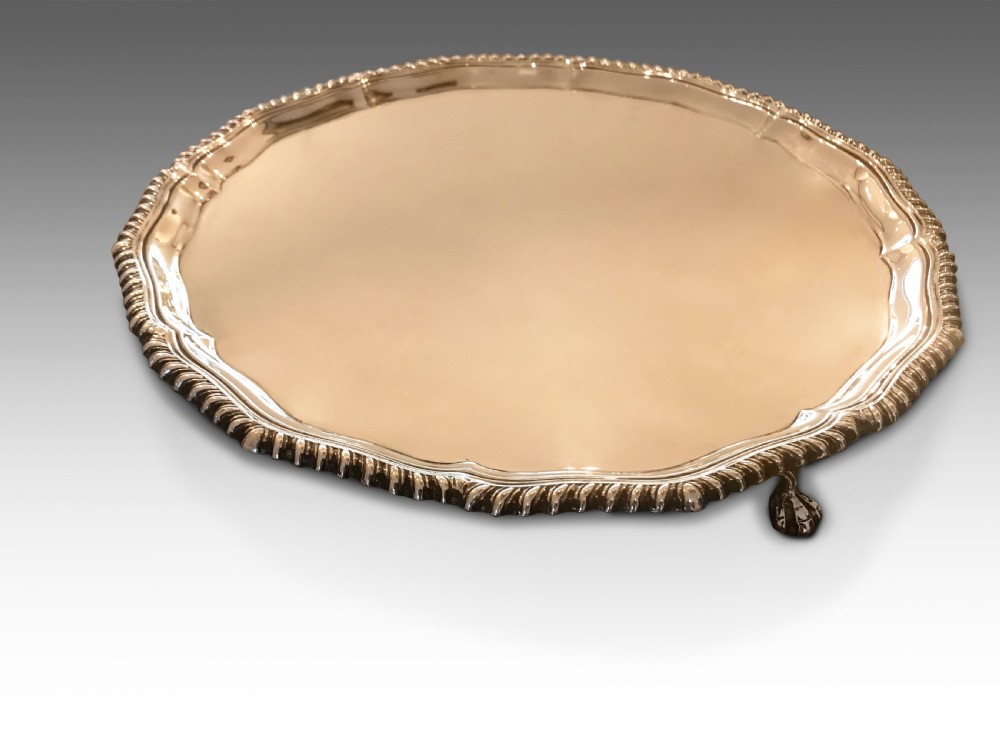 A Solid Silver Tea Serving Tray