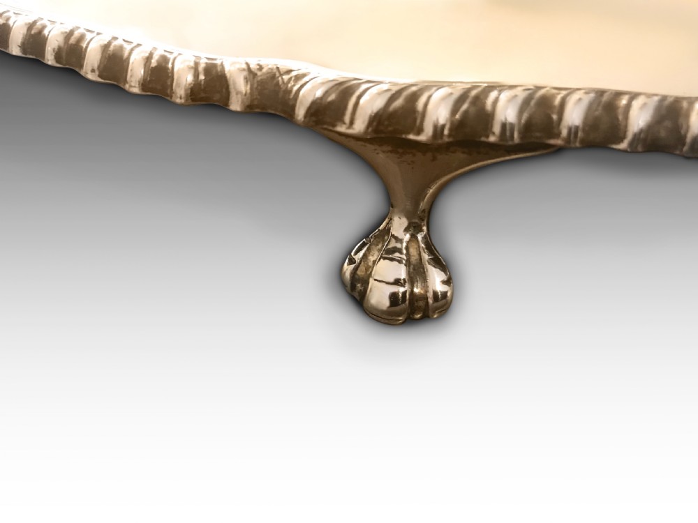 A Solid Silver Tea Serving Tray View II