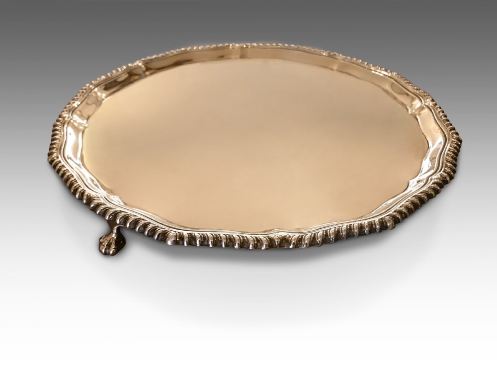 A Solid Silver Tea Serving Tray View III