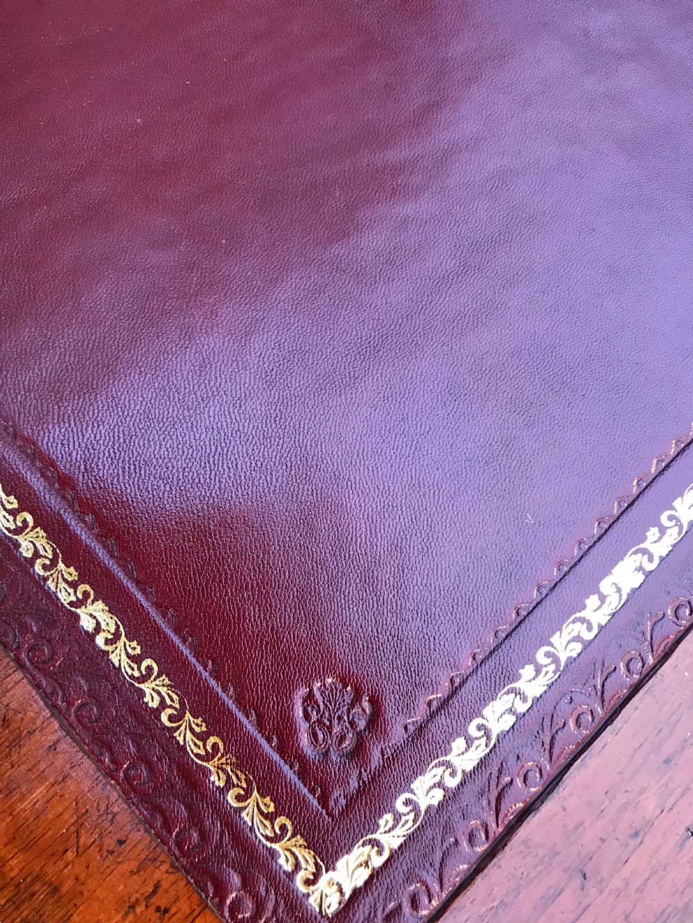 A Victorian Writing Pedestal Desk *New Leather* View VIII