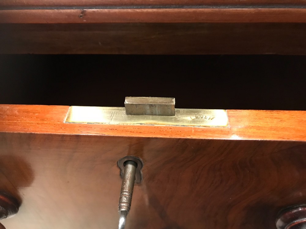 A Figured Walnut Victorian Davenport View VIII