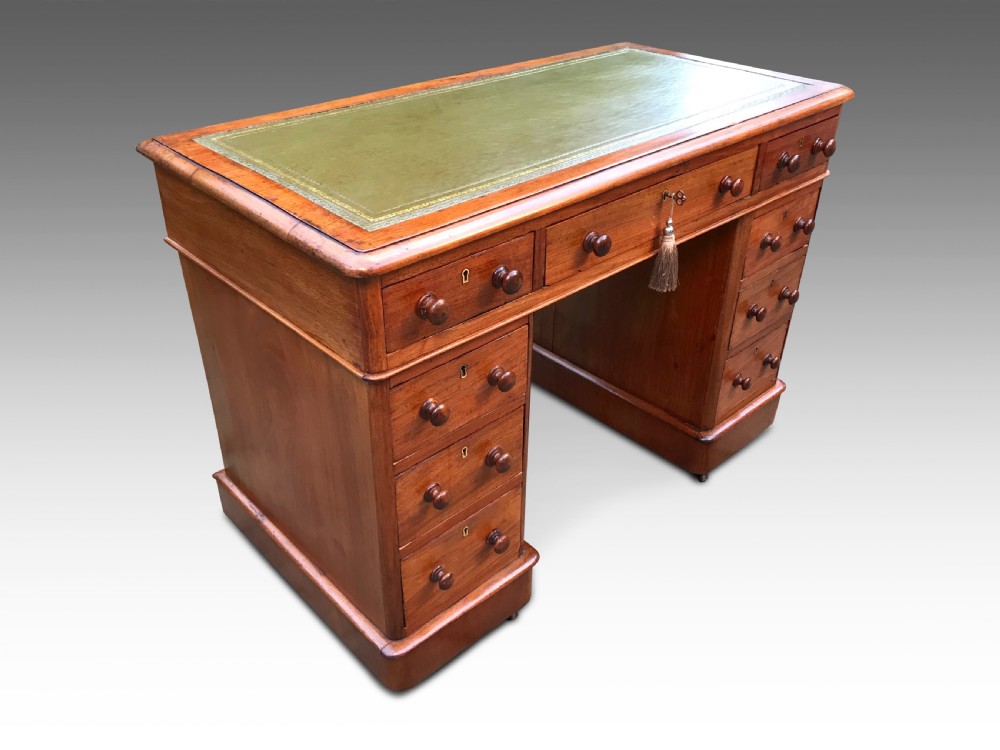 An Attractive Golden Walnut Writing Desk c1880 View III
