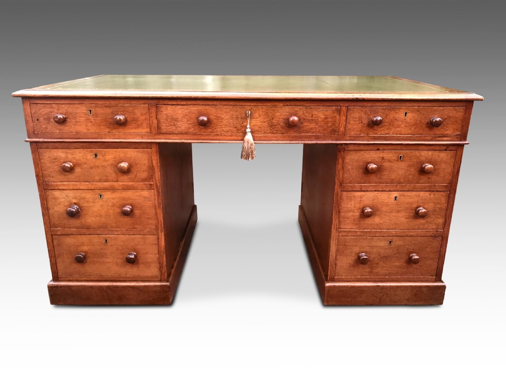 A Handsome Victorian Golden Oak Desk View III