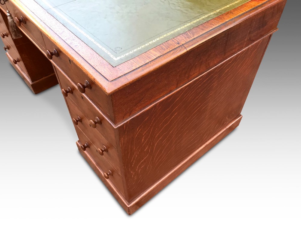 A Handsome Victorian Golden Oak Desk View V