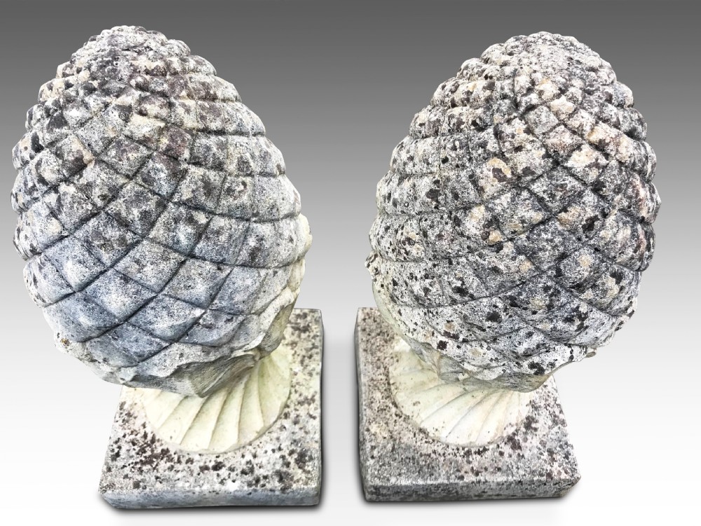 A Pair of Large Pinapple Finials View II