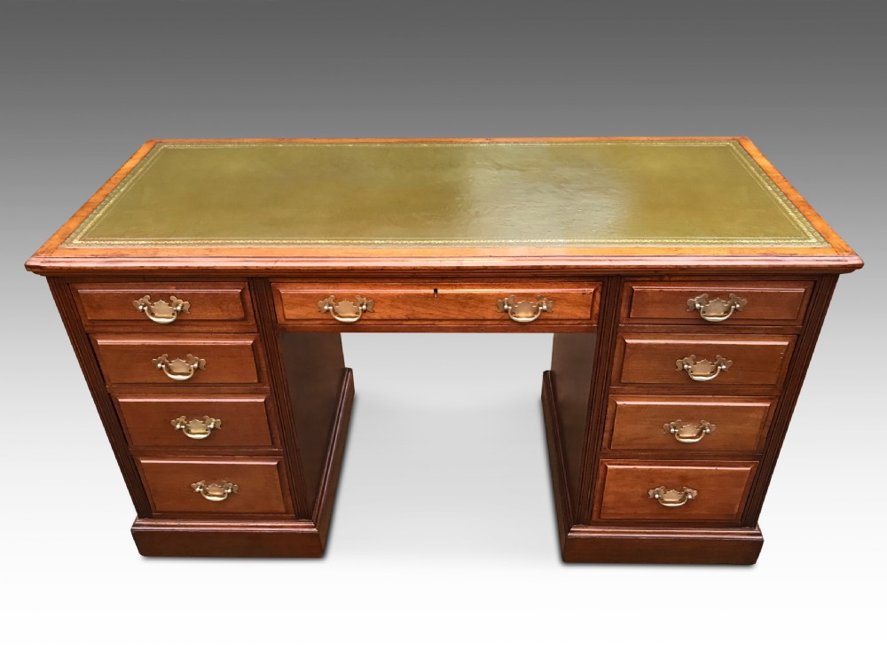 A Handsome Edwardian Mahogany Desk  View III