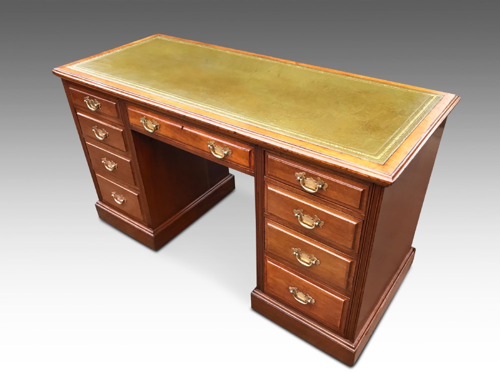 A Handsome Edwardian Mahogany Desk  View II