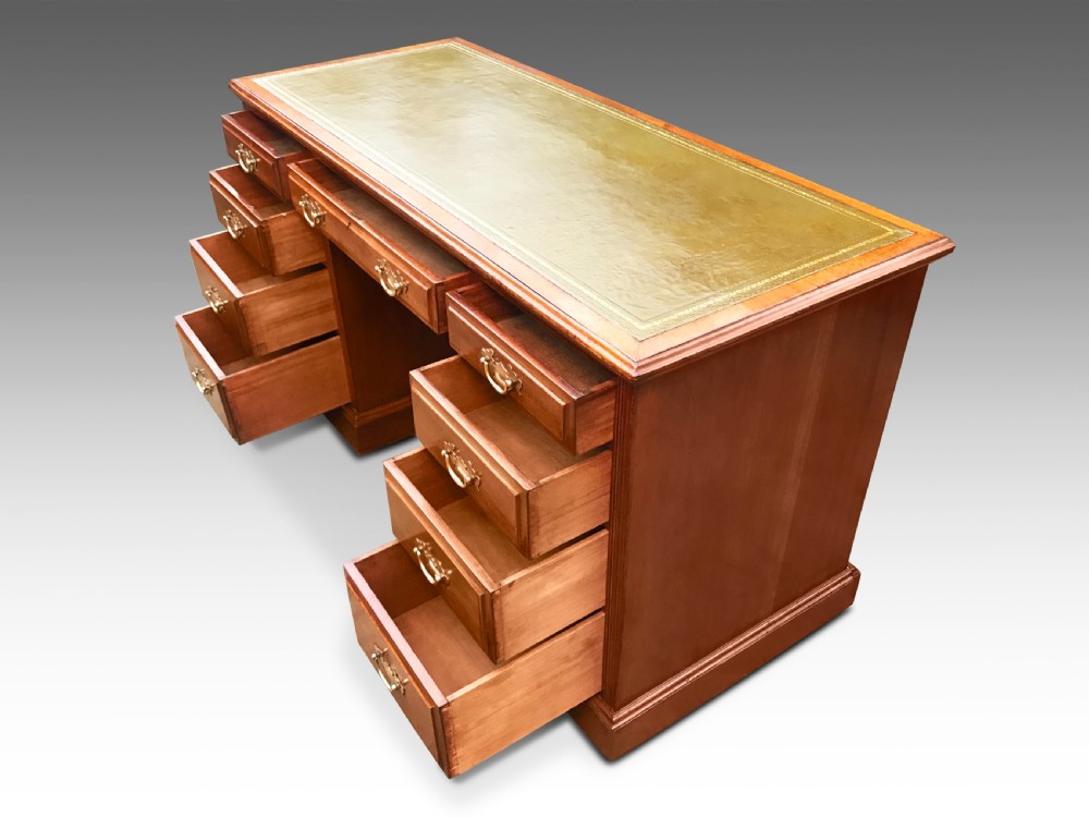 A Handsome Edwardian Mahogany Desk  View VI