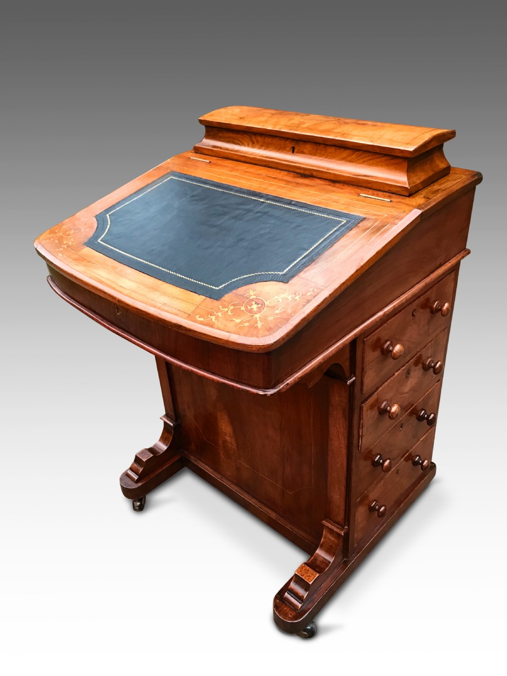A Fine Victorian Walnut Davenport 