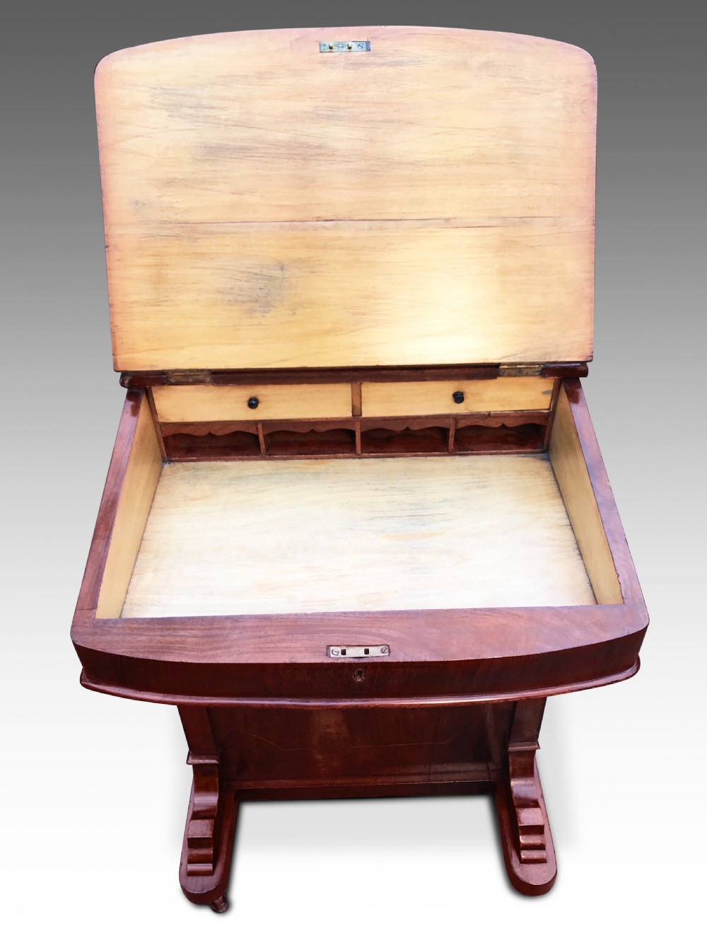 A Fine Victorian Walnut Davenport  View III