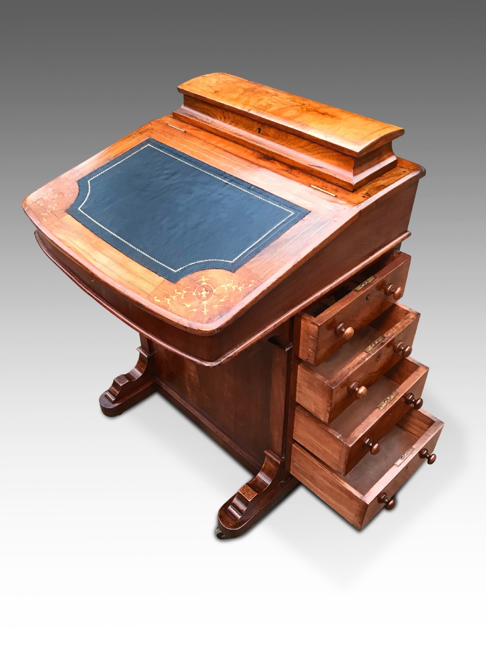A Fine Victorian Walnut Davenport  View VI