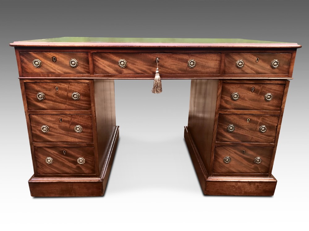 An Exceptional and Rare Figured Mahogany Desk C1880 View II