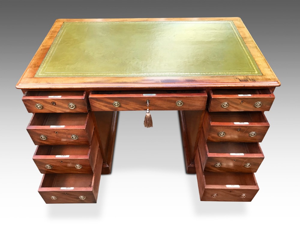 An Exceptional and Rare Figured Mahogany Desk C1880 View III