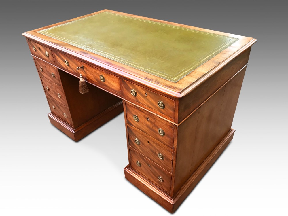 An Exceptional and Rare Figured Mahogany Desk C1880 View V