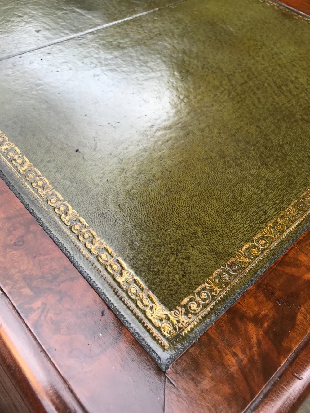 An Attractive Victorian Burr Walnut Desk C1880 View II
