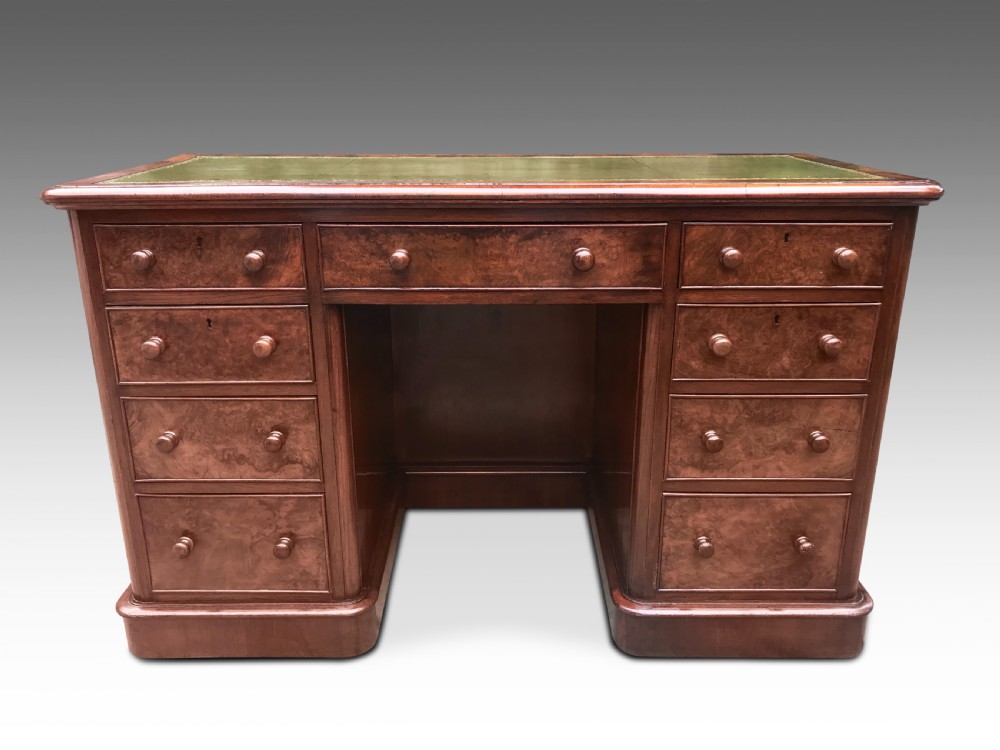 An Attractive Victorian Burr Walnut Desk C1880 View III