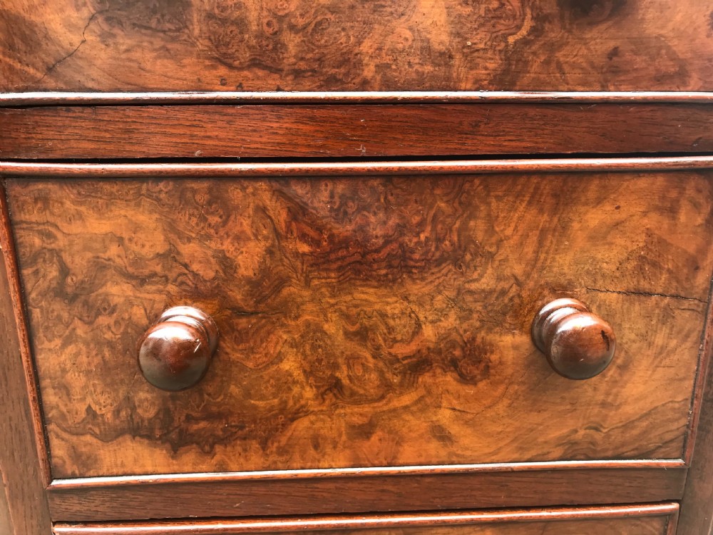 An Attractive Victorian Burr Walnut Desk C1880 View IV