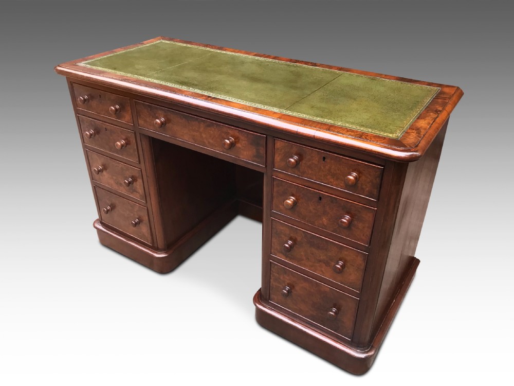 An Attractive Victorian Burr Walnut Desk C1880 View VII